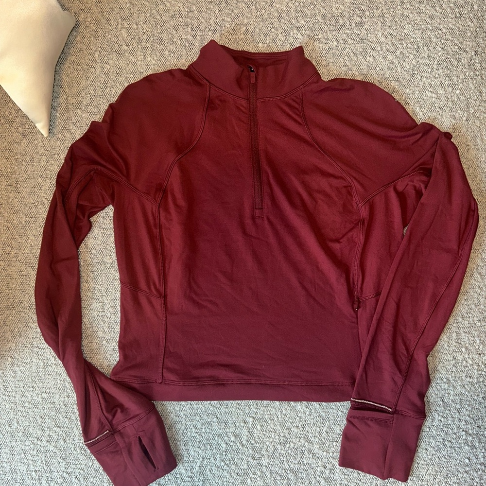 Lululemon Athletica Maroon Zip-Up Jacket